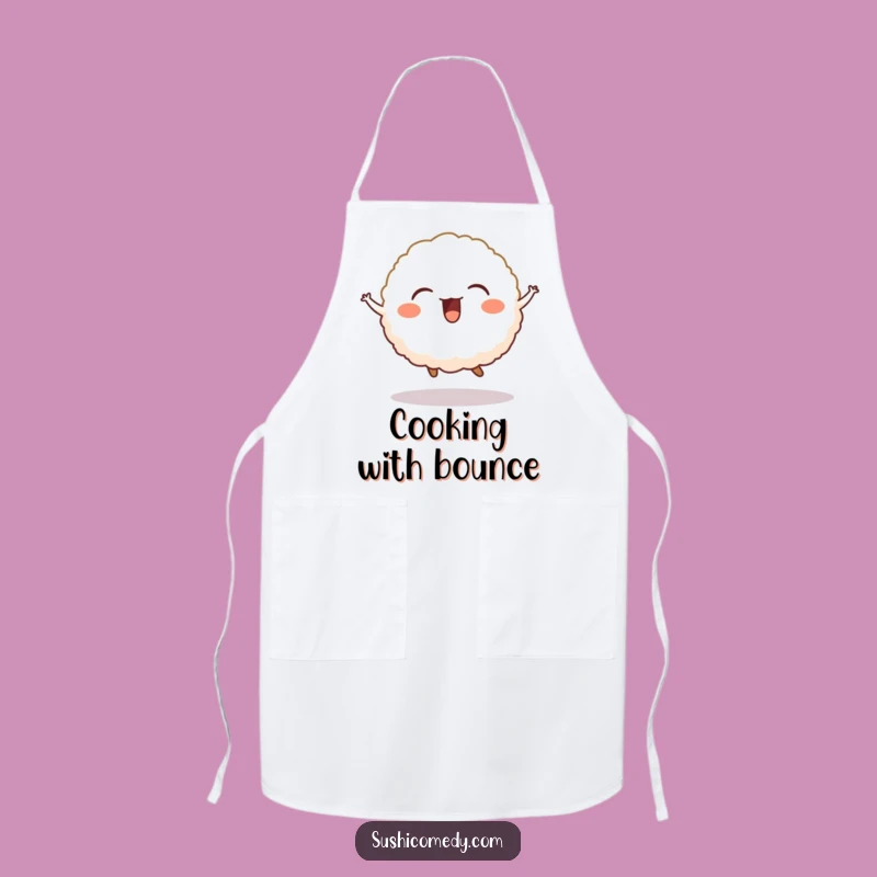 Funny Rice Ball Jump Apron - Chef's Adorable Kitchen Companion Gift