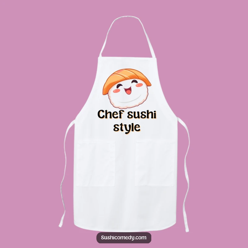 Funny Sushi Apron: Chef Up Fun with Spinning Salmon, Ideal Funny Gift