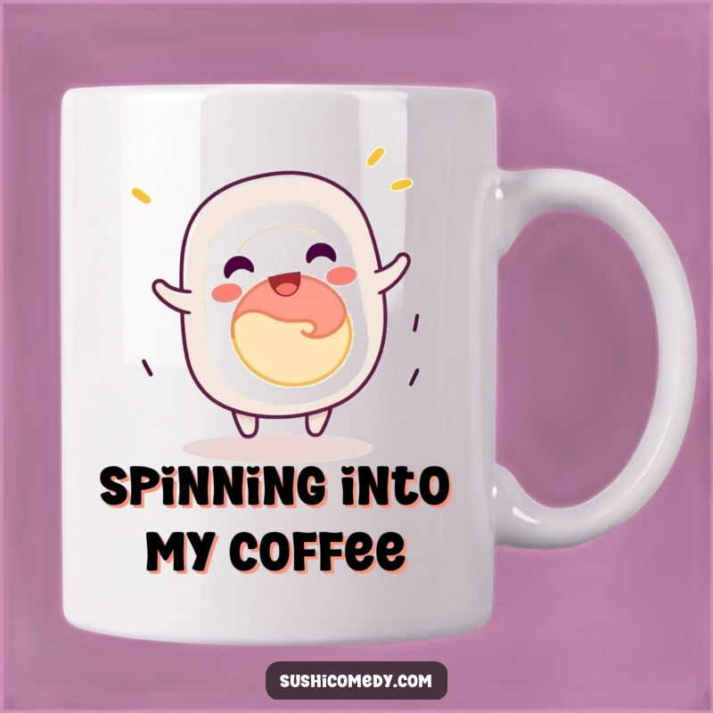 Funny California Roll Mug: Jovial Spin for a Hilarious Coffee Experience