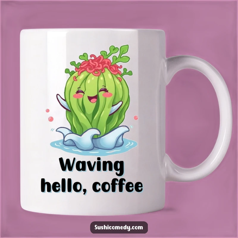 Funny Seaweed Salad Mug: Happy Waves for a Joyful Morning Sip