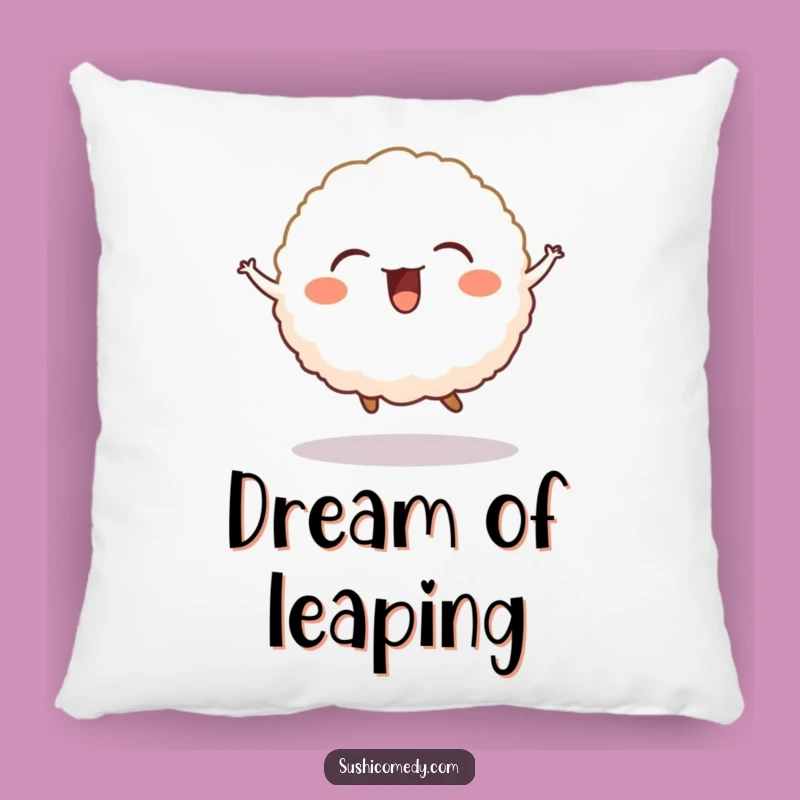 Soft Funny Rice Ball Jump Pillow - Cozy & Adorable Foodie Comfort Gift