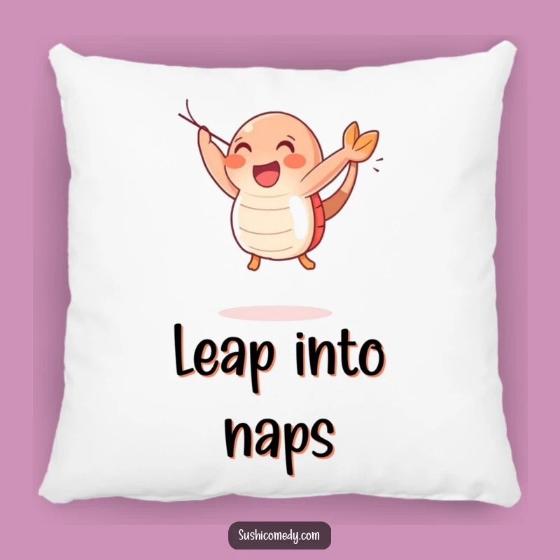 Funny Happy Shrimp Sushi Pillow: Cozy Comfort, Cheerful Decor, Perfect Funny Gift