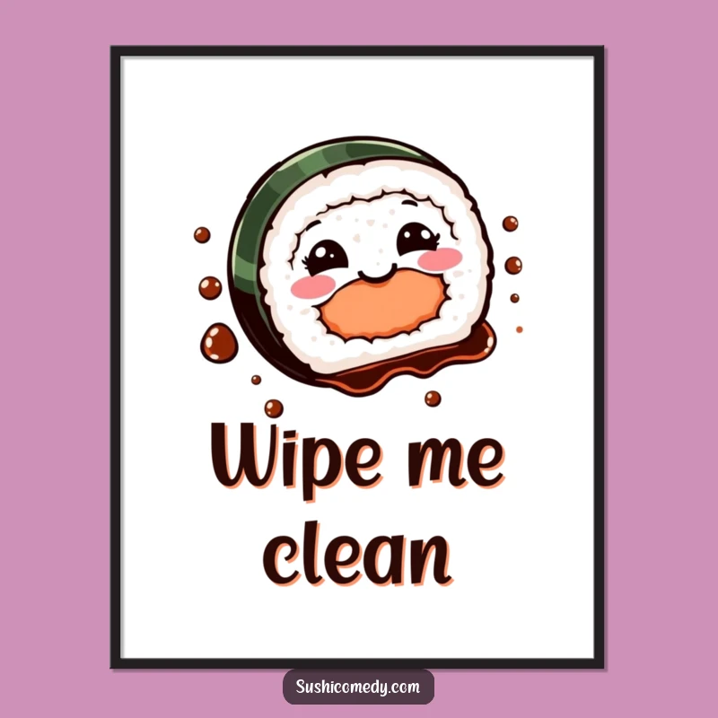 Funny Sushi Spin Digital Art: Instant Playful Decor, Perfect Funny Gift