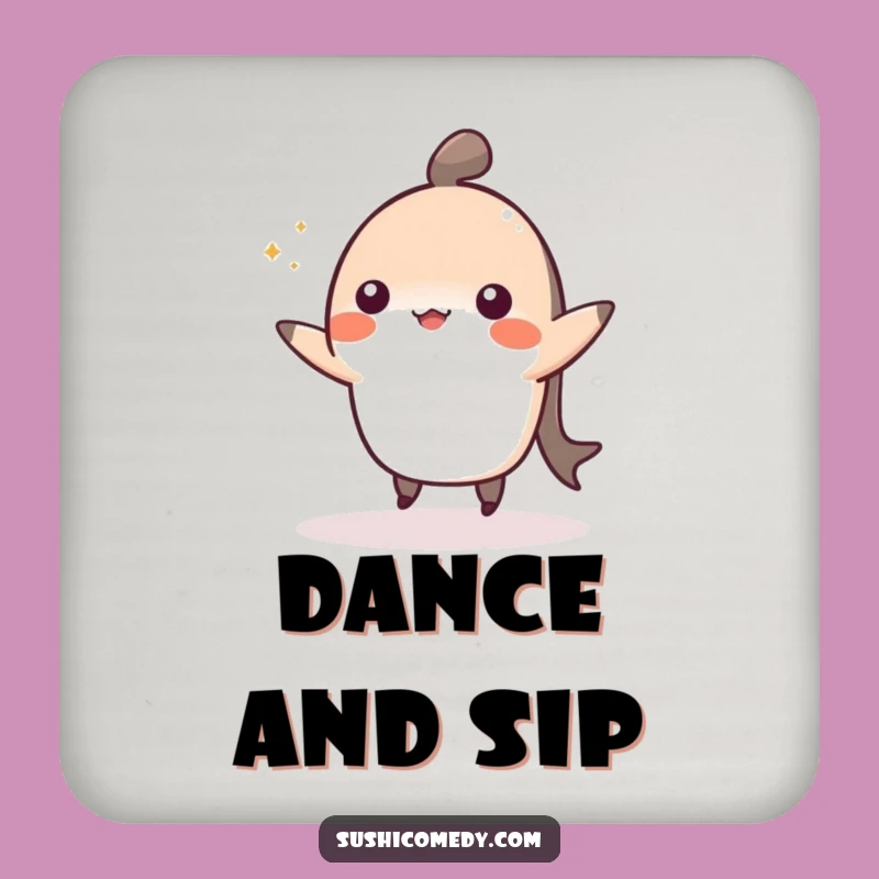 Funny Nigiri Dance Coaster Set - Protect Surfaces with Cute Sushi Style Gift