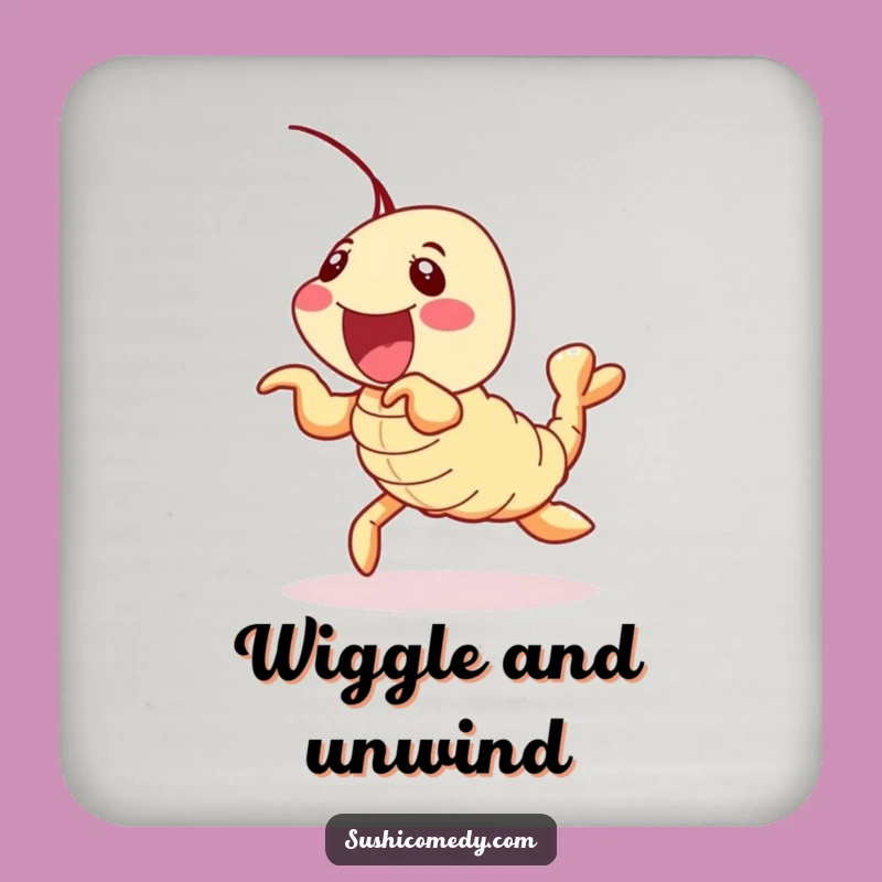 Funny Shrimp Tempura Coasters: Protect Surfaces with Wiggling Sushi Fun