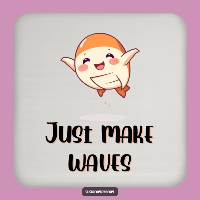 Funny Salmon Nigiri Coaster: Protect Surfaces with Hilarious Sushi Art, Perfect Gift!