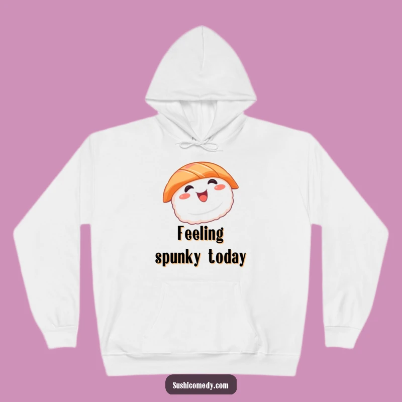 Funny Sushi Hoodie: Cozy Salmon Sushi Spinning Design, Ultimate Funny Gift