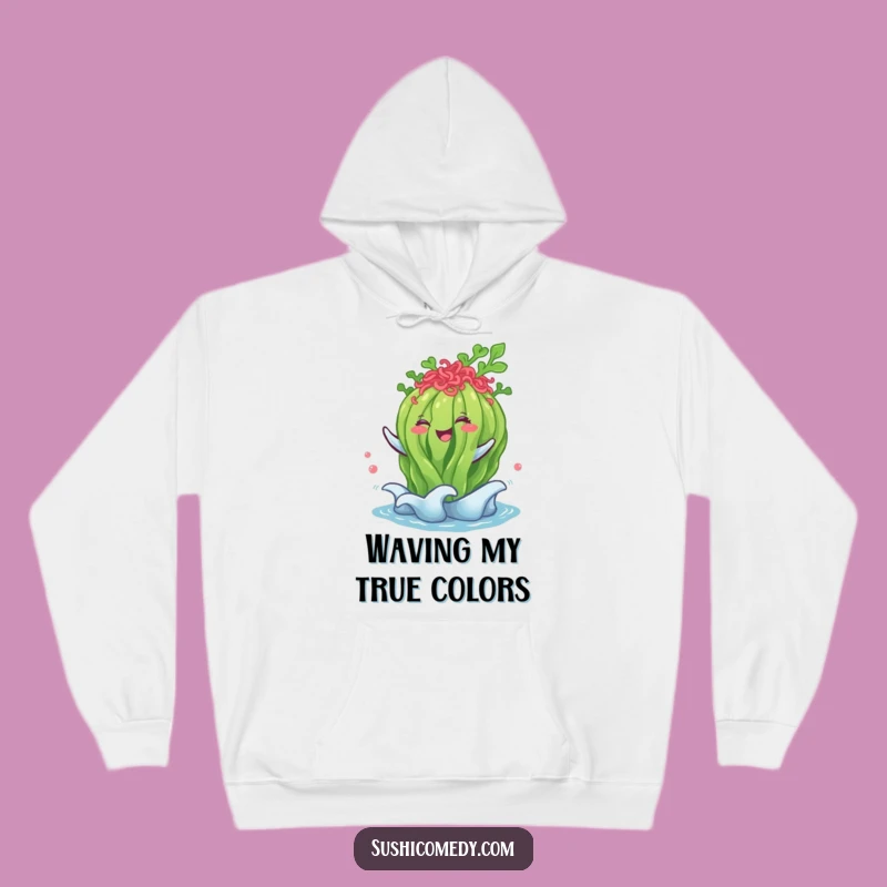 Funny Seaweed Salad Hoodie: Stay Cozy with Happy Waves