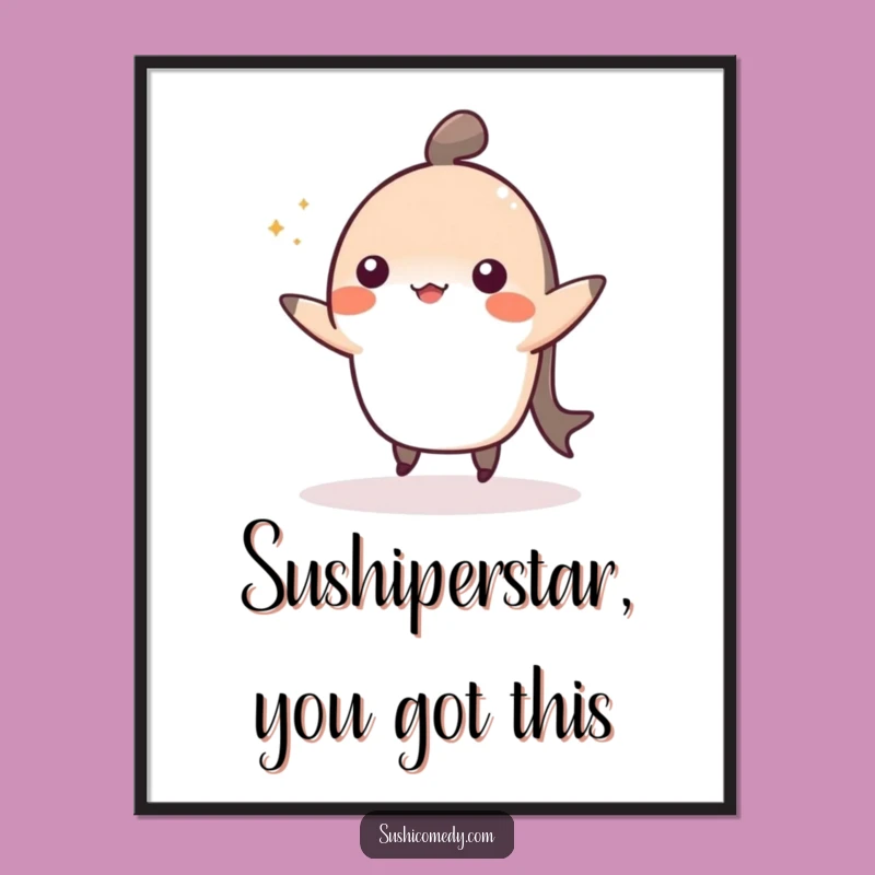 Free Printable Wall Art: Dancing Nigiri - Fun Downloadable Decor for Your Kitchen