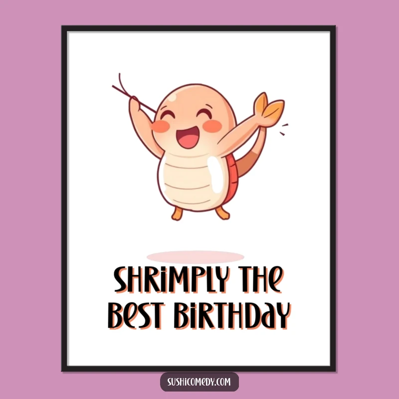 Free Printable Wall Art: Joyful Shrimp Leap Downloadable Decor for a Playful Space