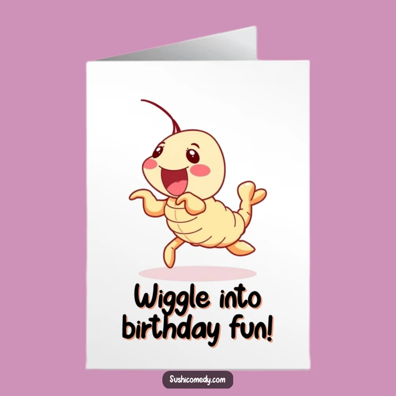 Free Printable Shrimp Tempura Birthday Card - Wiggle Your Way to Fun!