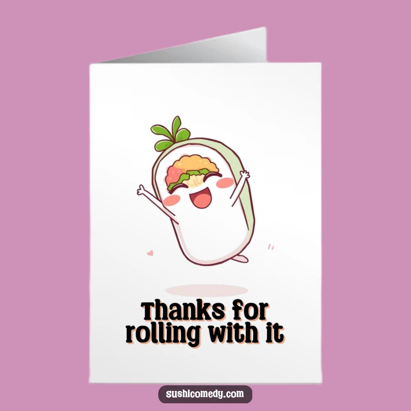 Free Printable Thank You Maki Card - Fun Downloadable Art for Your Gratitude