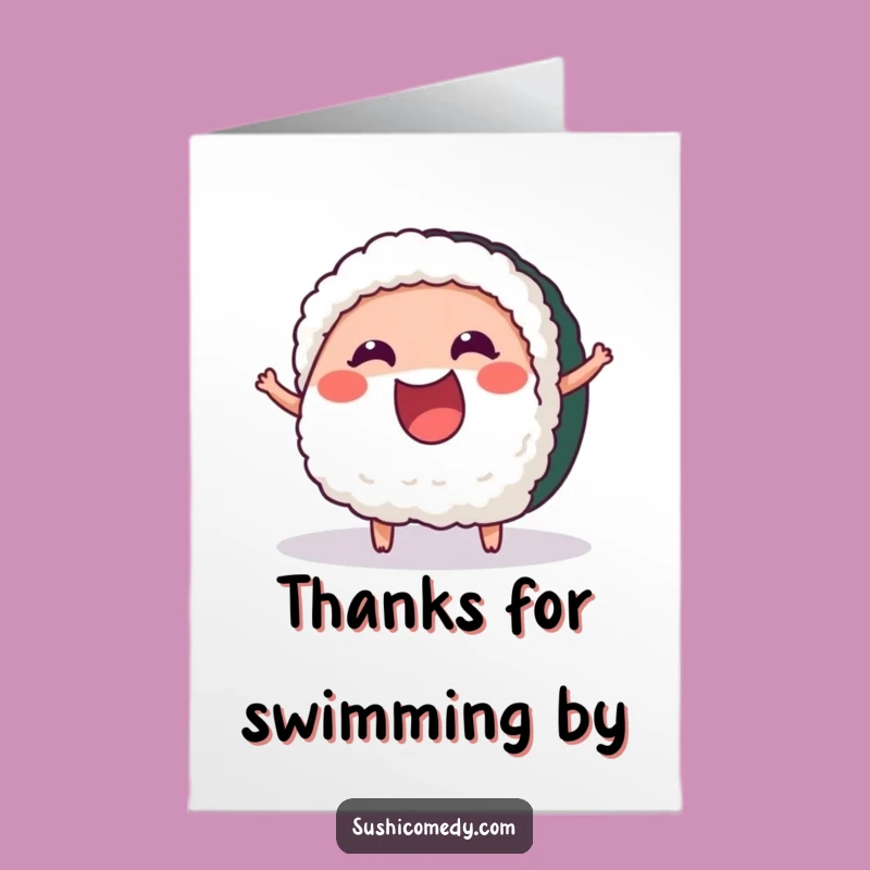 Free Printable Thank You Card: Wiggling Tuna Downloadable Gift for Appreciation