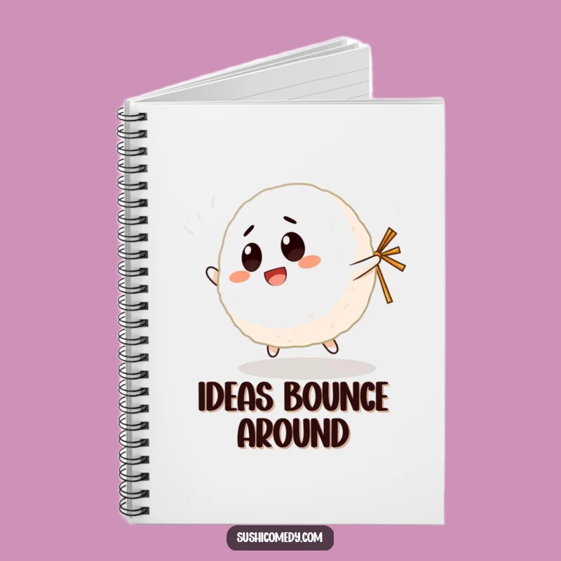 Funny Giggling Rice Ball Notebook: Jot Down Happy Thoughts, Perfect Funny Gift