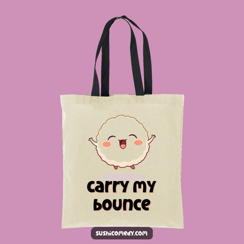 Durable Funny Rice Ball Jump Tote Bag - Carry Cute Style & Humor Gift